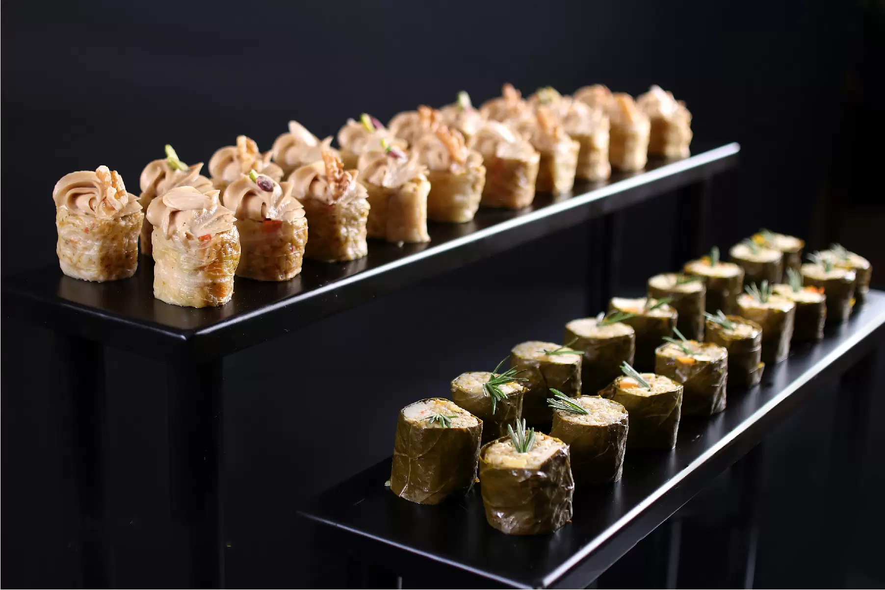 Assortment of Arabic sushi
